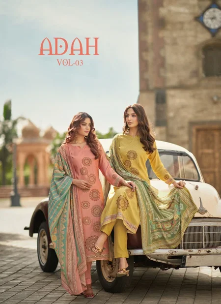 Adah Vol 3 By Sargam Muslin Simmer Dress Material Wholesale Price In Surat